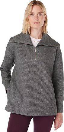 Sweaty Betty Radiant Half Zip Sweatshirt Womens Sweatshirt Charcoal Grey Marl : XS, Cotton/Down/Polyester