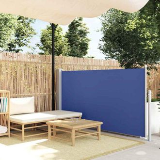 vidaXL Toldo Lateral Retr&aacute;ctil De Jard&iacute;n Azul 120x500 Cm Vidaxl