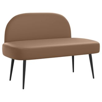 vidaXL Banco Tapizado Con Respaldo Capuchino 110 X 60 X 76 Cm Vidaxl