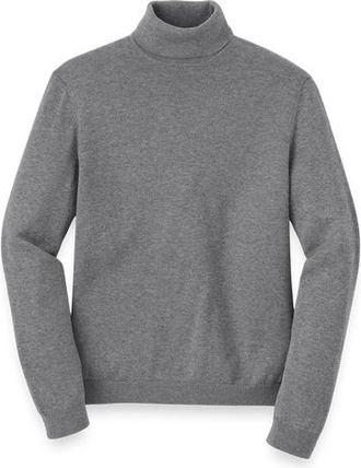Paul Fredrick Supima Cotton Turtleneck in Medium Grey at Nordstrom, Size Xx-Large
