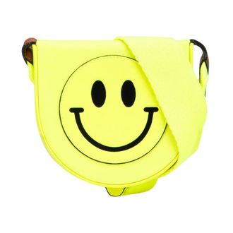 Loewe Pre-owned Small Smooth Calfskin Smiley Heel Crossbody - Dames - Pre-owned - Geel - Maat: ONE Size Leer