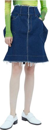 Paula Canovas Del Vas Skirts - Dames - Spijkerrokken - Blauw - L - Katoen - Rokken