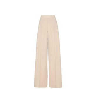 D.exterior Wide Trousers, female, Beige, Size: L Wide Trousers