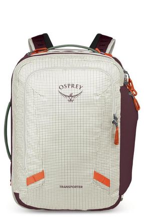 Osprey Transporter 36-Liter Travel Backpack in Mystery White/Moody Burgundy at Nordstrom