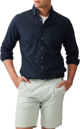 Rodd & Gunn Hendrick Cotton Button-Down Shirt in Eclipse at Nordstrom, Size Xxx-Large