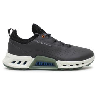 Ecco Ecco Golf Biom C4 Leather Textile Mens Low Top Trainers - Magnet - Size:UK 7.5