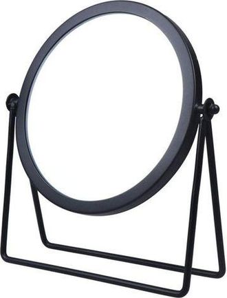 OEM Espejo De Maquillaje Redondo Giratorio Con Marco De Metal Para Mesa, Color Negro