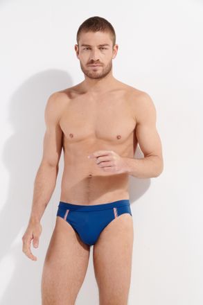 HOM Badeslip HOM Nautical cup, Herren, Gr. XXL, N-Gr, blau (navy), Microfaser, Obermaterial: 80% Polyamid, 20% Elasthan. Futter: 73% Polyamid, 27% Elastha