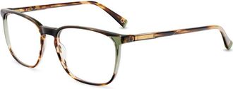 Etnia Barcelona Daniel Rectangular Gradient Frame Eyeglasses with Tortoiseshell Temples