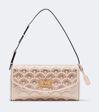 Valentino Garavani DeVain Small embellished satin shoulder bag