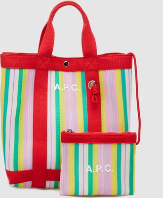 A.P.C. Cabas Myrtille Rose Multicolore, Capsule High Summer