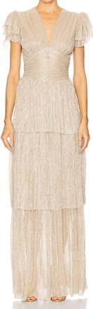 Sabina Mus&aacute;yev Sarah Maxi Dress In Gold