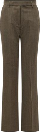Ganni Straight Broeken - Dames - Straight fit broeken - Bruin - S - Broeken