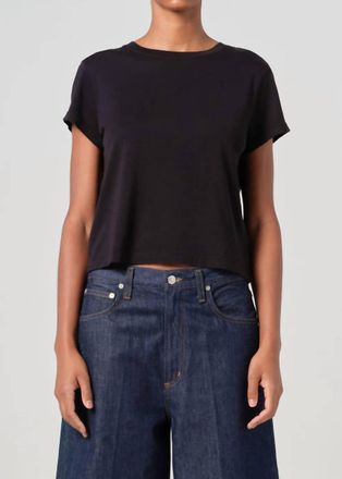 A Gold E Adine Shrunken Tee In Black