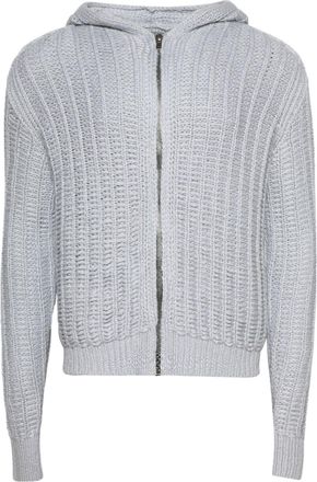 Rick Owens knitted hoodie - Blue