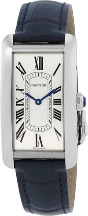 Cartier Tank Americaine Large Model Automatic Silver Dial Mens Watch WSTA0083