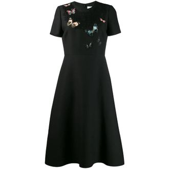 Valentino Garavani Embroidered Crepe Couture Dress