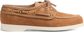 Valentino Garavani VLogo Signature Loafer - Dames - Bootschoenen - Bruin - 37 EU - Schoenen