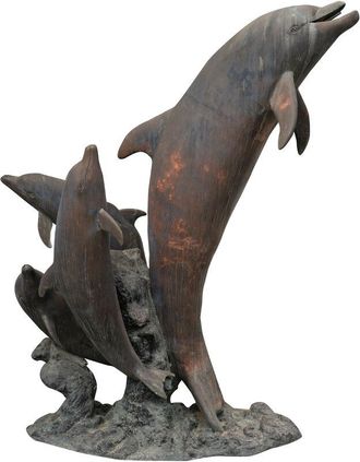 Biscottini International Biscottini - Fuente Delf&iacute;n En Bronce Fundido L190xpr150xh250 Cm