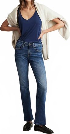 Mavi Vicky Mid Rise Bootcut Jeans In Dark Brushed Flex Blue