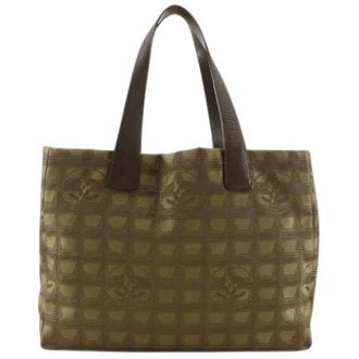 Chanel Pre-owned Bolso Tote de Lona de Nylon New Travel Line - Pre-owned - Mujer - Verde - ONE SIZE