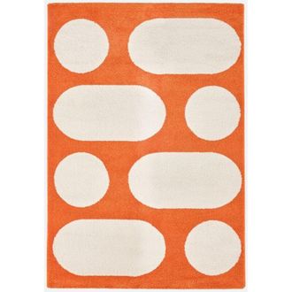 Sweeek Sweeek - Alfombra Interior Dise&ntilde;o Moderno Naranja, Joyce, Naranja, 160x120x2 Cm