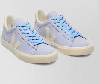 Veja leather paneled low-top sneakers