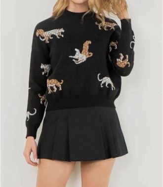 THML Clothing Jaguar Knit Sweater In Black