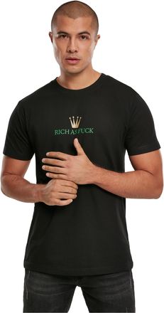 Mister Tee Herren Rich As Fuck Tee T-Shirt, Schwarz (Black 00007), Medium (Herstellergröße: M)