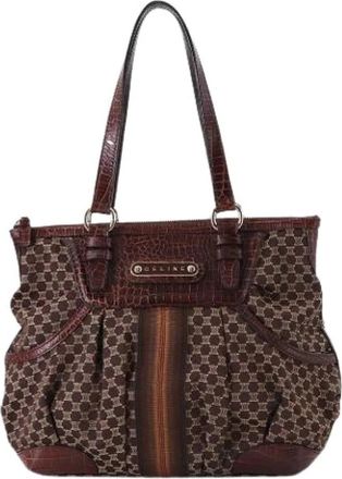 Celine Pre-owned Shoulder Bags, female, Brown, Size: ONE SIZE Pre-owned Canvas Shoulder Bag