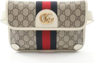 Gucci Pre-owned Belt Bags, female, Beige, Size: ONE SIZE Pre-owned Canvas gucci-bags