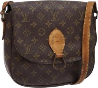 Louis Vuitton Tweedehands Canvas Louis Vuitton tassen - Dames - Vintage Schoudertas - Bruin - ONE Size - Vintage