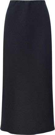 12 Storeez high-waisted linen skirt - women - Linen/Flax - S - Black