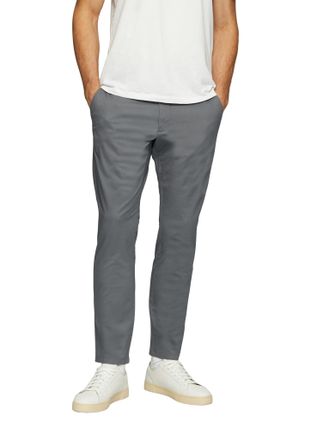 s.Oliver Stoffhose S.OLIVER, Herren, Gr. 33, L&auml;nge 34, grau, Obermaterial: 98% Baumwolle, 2% Elasthan, unifarben, straight fit kn&ouml;chellang, Hosen Stoffhose, mi