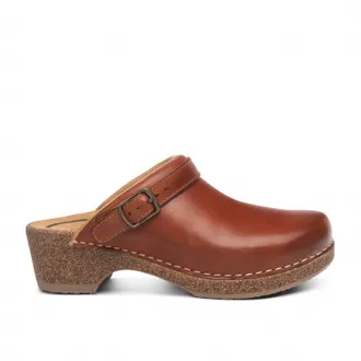 Aetrex Womens Beckie Clog In Cognac