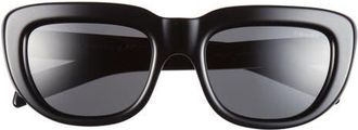 Prada 53mm Rectangular Sunglasses in Black at Nordstrom