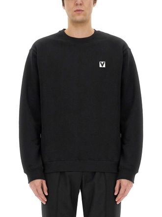 Valentino Garavani Cotton Crewneck Sweatshirt With Chez Valentino Patch