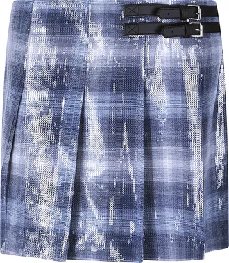 Pinko Gongora Pleated Sequined Mini Skirt