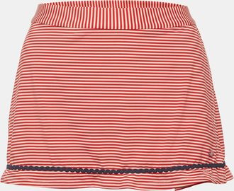 Emporio Armani Red/white Striped Jersey Mini Skirt