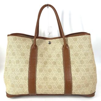Herm&egrave;s Beige Toile So H Boston Bag Shoulder Bag Tote Bag (Pre-Owned)