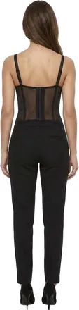 Dolce & Gabbana Sheer Mesh Bustier Bodysuit - Black