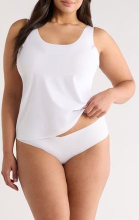 Nordstrom Invisible Edge Tank in White at Nordstrom, Size 1X