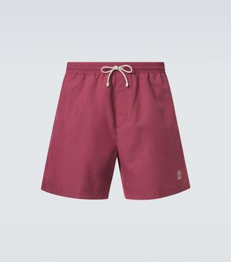 Brunello Cucinelli Logo swim trunks