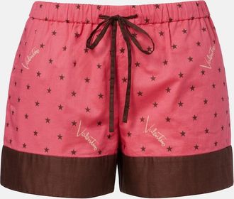 Valentino Shorts in cotone con stampa