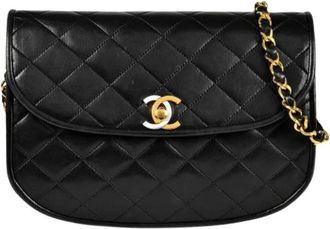 Chanel Pre-owned Leren Schoudertas - Dames - Vintage Schoudertas - Zwart - ONE Size - Leer - Vintage