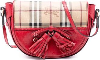 Burberry Pre-owned Burberry Patent and Haymarket Check Coated Canvas Maydown Crossbody Ladies Y1WT3YYXI86IW3LF