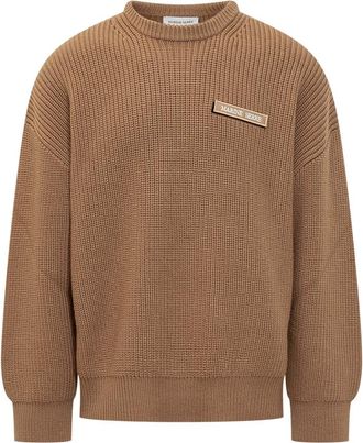 Marine Serre Brown Crew Neck Sweaters