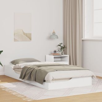 Berkfield Home Floor Bed Frame White 100 x 210 cm Wood