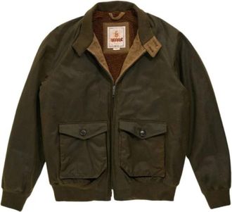 Baracuta Gewaxte Zak Diep Mos Jas - Heren - Bomber jackets - Groen - 2XS - Jassen