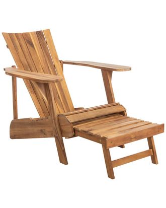 Safavieh Merlin Outdoor Adirondack Chair With Retractable Footrest